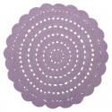 Tapis rond Coton ALMA MAUVE D 120 cm