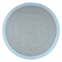 Tapis rond Coton BRENDA BLUE Diam 120 cm