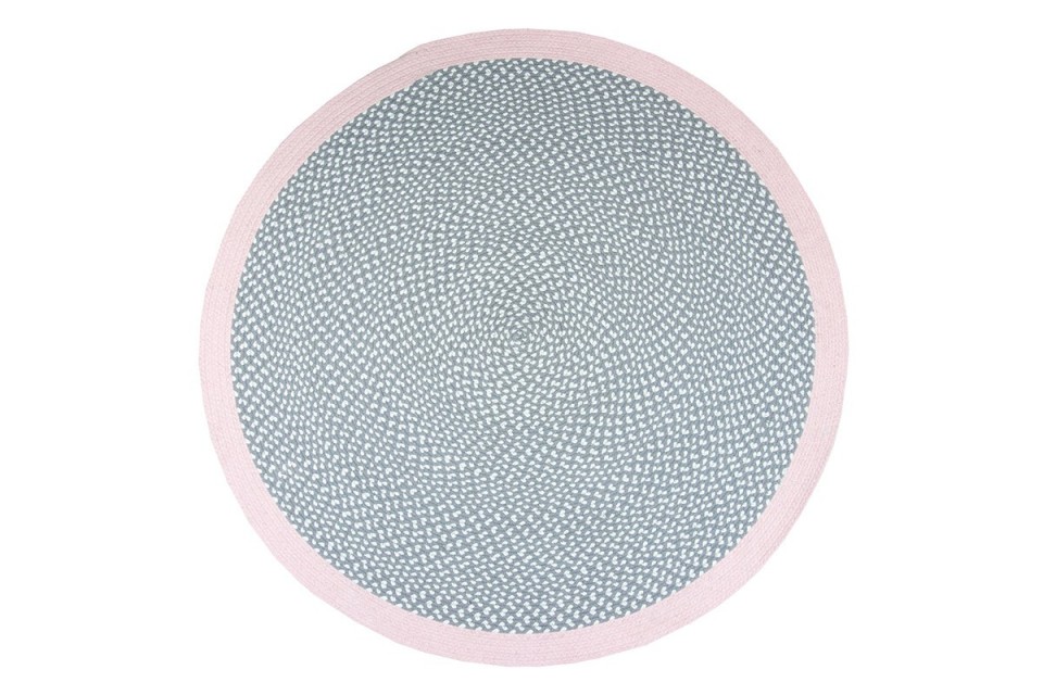 Tapis rond Coton BRENDA PINK Diam 120 cm