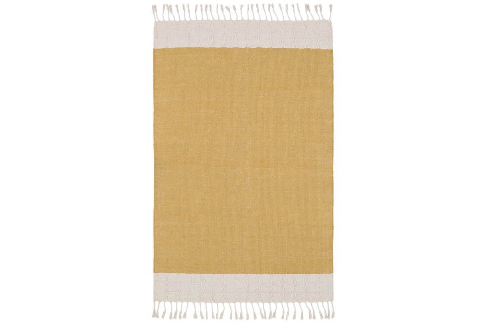 Tapis Coton LUCIA MOUTARDE 100 x 150 cm