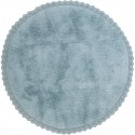 Tapis Coton PERLA BLUE Diam 110 cm