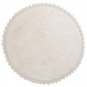 Tapis rond Coton PERLA ECRU Diam 110 cm