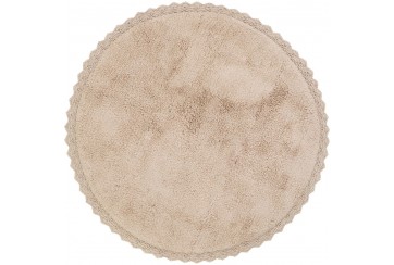Tapis rond Coton PERLA NUDE Diam 110 cm