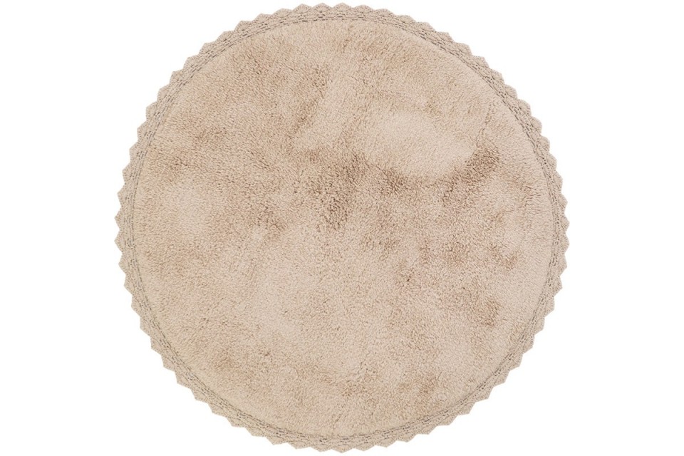 Tapis rond Coton PERLA NUDE Diam 110 cm