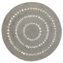 Tapis Laine / Coton BIBEK GREY M Diam 140 cm