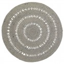 Tapis Laine / Coton BIBEK GREY S Diam 110 cm