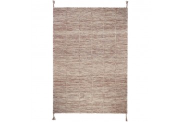 Tapis Laine LHENA BRUN ROSE M 120 x 170 cm