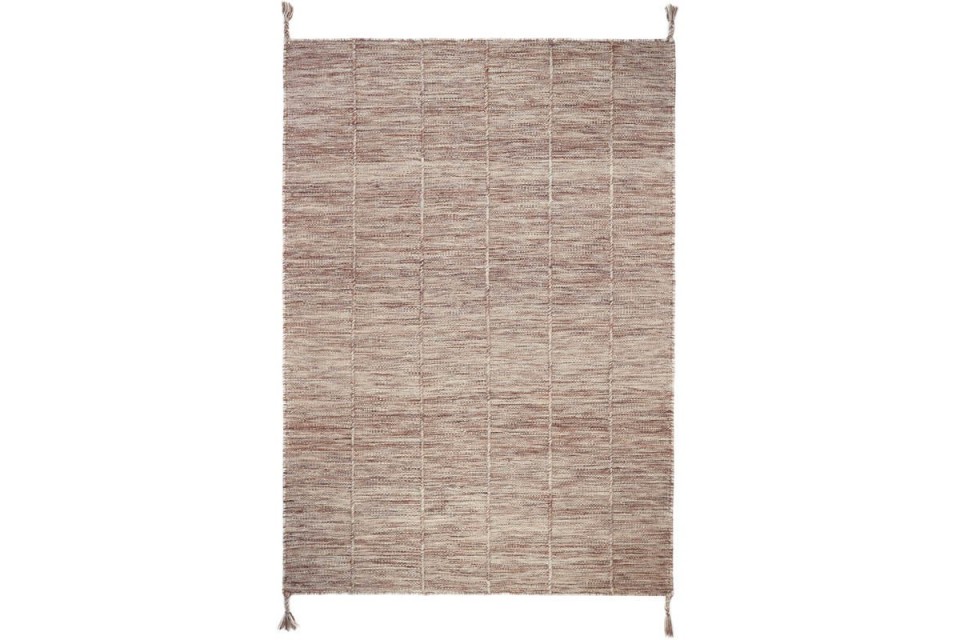 Tapis Laine LHENA BRUN ROSE M 120 x 170 cm