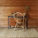Tapis Laine LHENA JAUNE BRUN L 140 x 200 cm