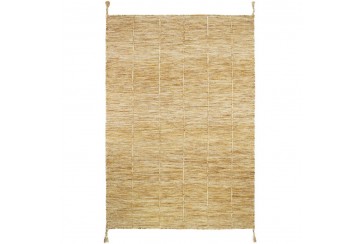 Tapis Laine LHENA JAUNE BRUN M 120 x 170 cm