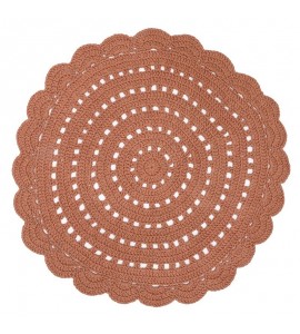 Tapis rond Coton ALMA AMBRE D120 cm