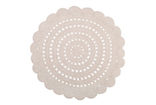 Tapis rond Coton ALMA ECRU D120 cm