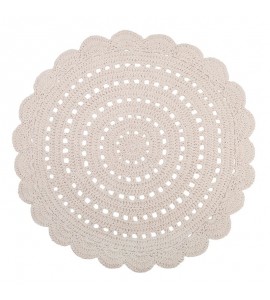 Tapis rond Coton ALMA ECRU D120 cm