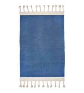 Tapis Coton LISBOA BLEU COLBERT 100 x 150 cm