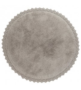 Tapis rond Coton PERLA GREY Diam 110 cm