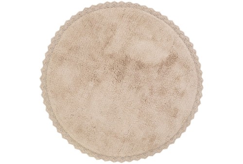 Tapis rond Coton PERLA NUDE Diam 110 cm