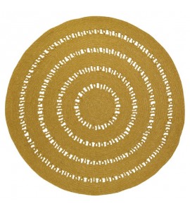 Tapis Laine / Coton BIBEK MANGO S Diam 110 cm