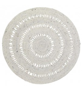 Tapis Laine / Coton BIBEK NATURAL M Diam 140 cm