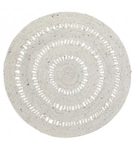 Tapis Laine / Coton BIBEK NATURAL S Diam 110 cm