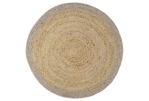 Tapis Laine / Coton YHUKI TAUPE M Diam 140 cm