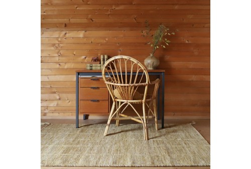 Tapis Laine LHENA JAUNE BRUN L 140 x 200 cm