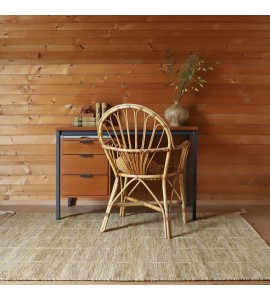 Tapis Laine LHENA JAUNE BRUN L 140 x 200 cm