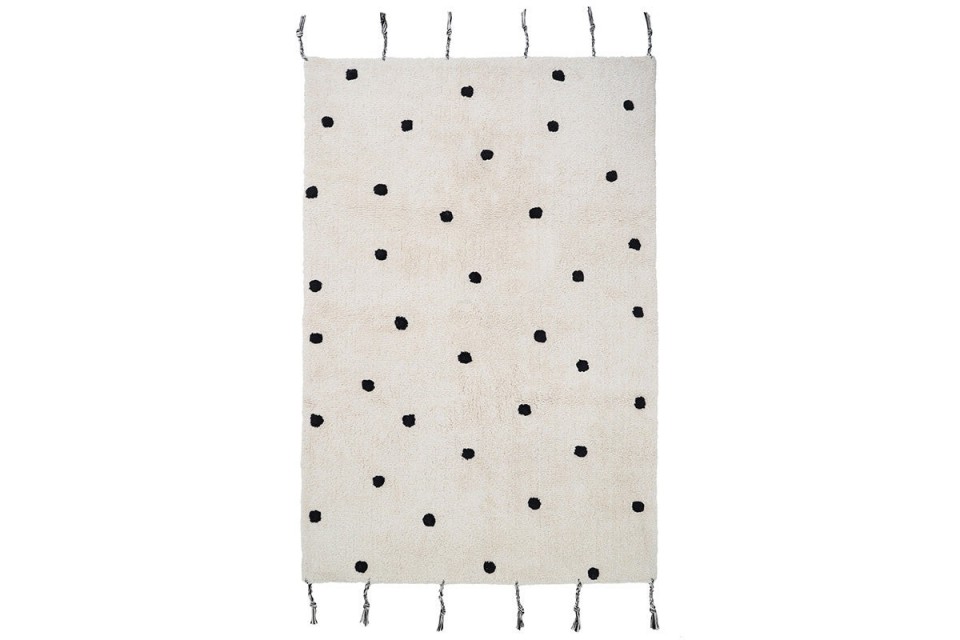 Tapis Coton NÜMI BLACK 100 x 150 cm