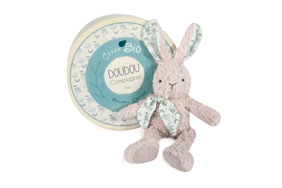 Doudou Botanic Bio - Pantin Lapin Gris