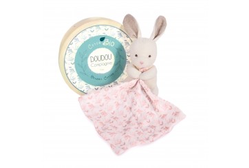 Doudou Botanic Bio - Lapin Pm Avec Doudou Rose