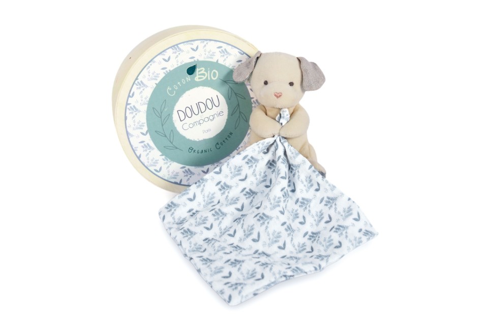 Doudou Botanic Bio - Chien Pm Avec Doudou Bleu
