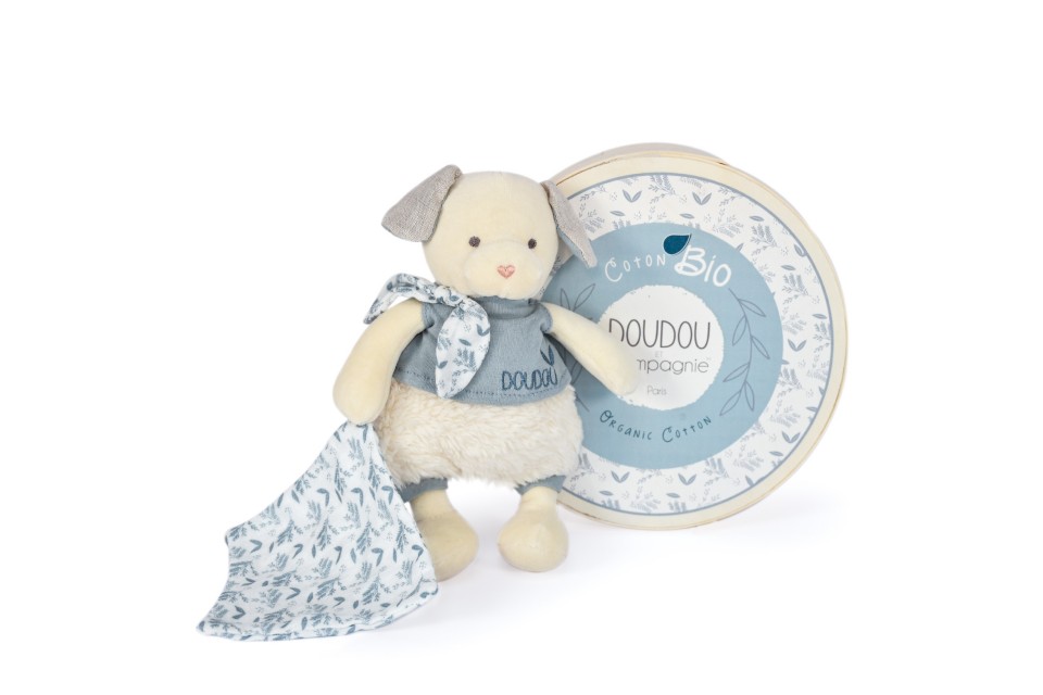 Doudou Botanic Bio - Chien Mm Avec Doudou Bleu