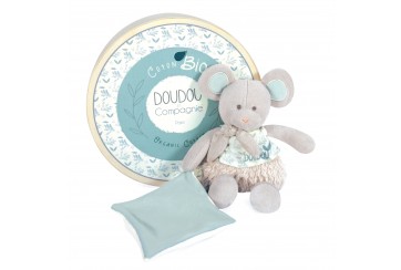 Doudou Botanic Bio - Souris Mm Avec Doudou Vert Olive