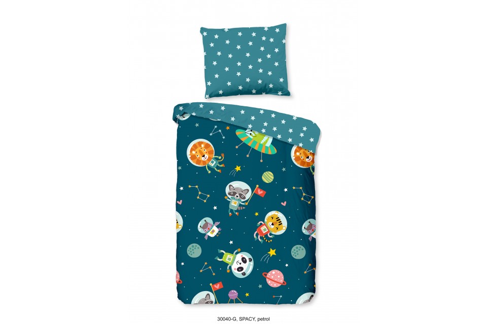 Parure de lit 120x150 kids Good Morning no.30040 petrol