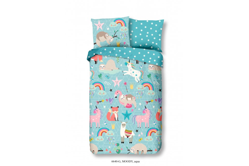 Parure de lit 140x200 / 220 cm kids Good Morning no.6640 aqua