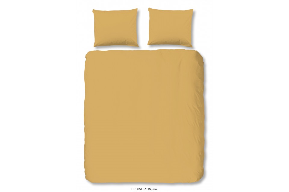 Parure de lit 140x200 / 220 cm HIP Coton-satin ocre