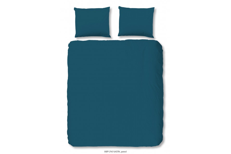 Parure de lit 140x200 / 220 cm HIP Coton-satin d.petrol