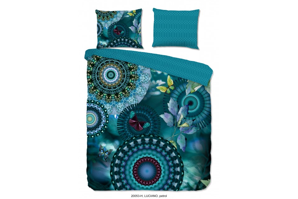 Parure de lit 140x200 / 220 cm HIP Coton-satin no.20053 petrol