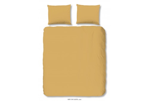 Parure de lit 140x200 / 220 cm HIP Coton-satin ocre