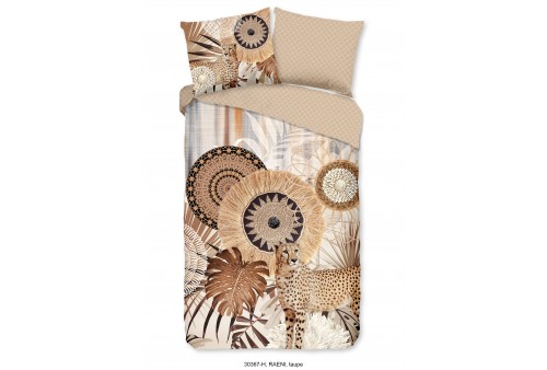 Parure de lit 140x200 / 220 cm HIP Coton-satin no.30367 taupe