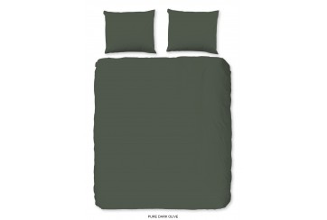 Parure de lit 140x200 / 220 cm microfiber no.0600 d.olive