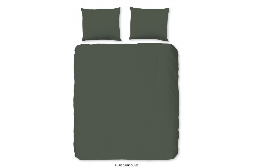 Parure de lit 140x200 / 220 cm microfiber no.0600 d.olive