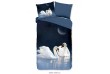 Parure de lit 140x200 / 220 cm microfiber no.30299 blue