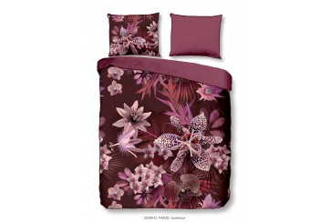 Parure de lit 200x200 / 220 cm Descanso Bio no.30295 bordeaux