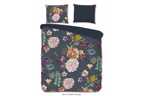 Parure de lit 200x200 / 220 cm Descanso Bio no.20017 antracite