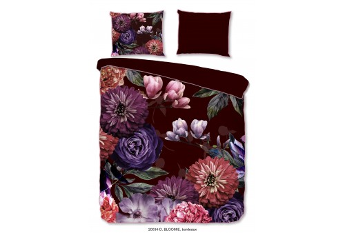 Parure de lit 200x200 / 220 cm Descanso Bio no.20034 bordeaux