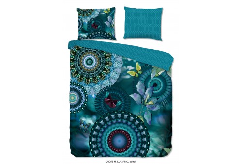 Parure de lit 200x200 / 220 cm HIP Coton-satin no.20053 petrol