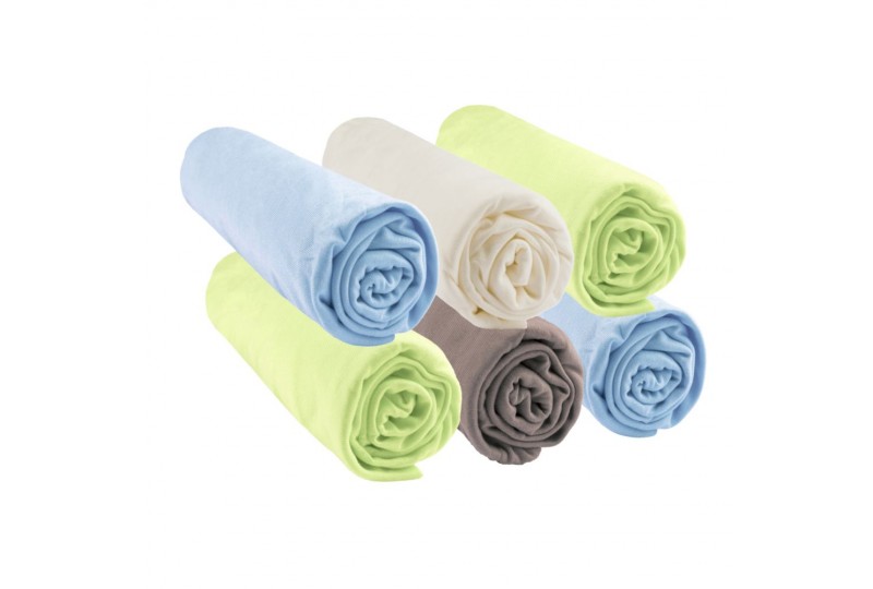 Lot de 3 Draps housse Jersey 100% Coton - 70x160 cm