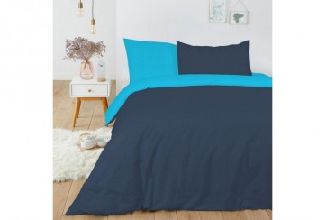 Parure de lit 240x260 Coton Marine_Turquoise