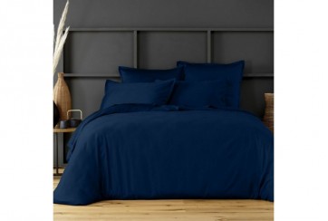 Housse de couette 240x260 Satin de Coton Cobalt