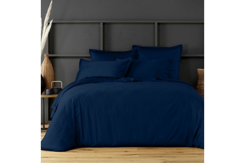 Housse de couette 240x260 Satin de Coton Cobalt